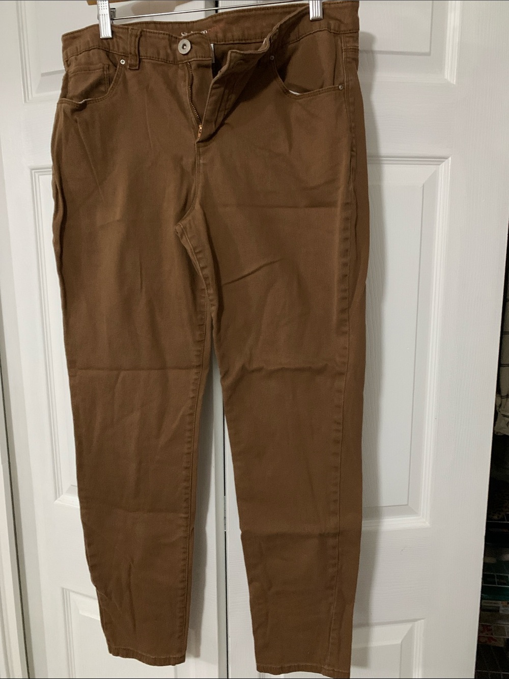 Style & Co. Slim Jeans in Chestnut Brown
